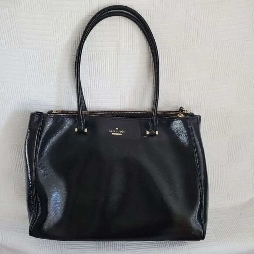 Kate Spade Large Black Leather Bag‎ Tote READ